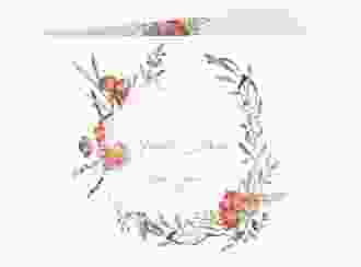 Dankeskarte Hochzeit Sommergarten A6 Klappkarte quer weiss