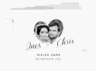 Danksagungskarte Hochzeit Dolce A6 Klappkarte quer weiss