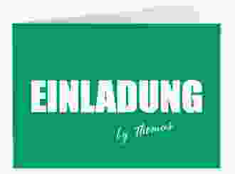 Einladung Geburtstag Zig A6 Klappkarte quer gruen