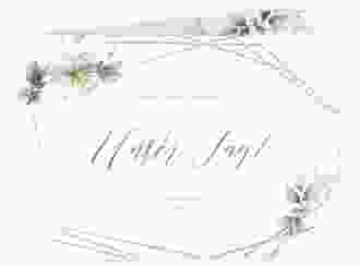 Danksagungskarte Hochzeit Greenish A6 Klappkarte quer gruen