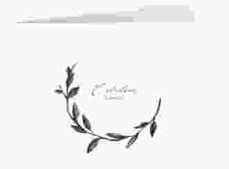 Hochzeitseinladung Botanica A6 Klappkarte quer weiss