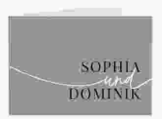 Danksagungskarte Hochzeit Easy A6 Klappkarte quer gruen im modernen minimalistischen Design