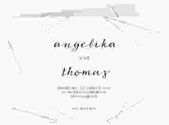 Danksagungskarte Hochzeit Asymmetry A6 Klappkarte quer weiss
