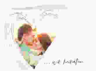 Hochzeitseinladung Liebe A6 Klappkarte quer braun