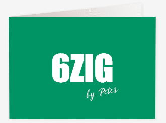 Einladung 60. Geburtstag Zig A6 Klappkarte quer gruen