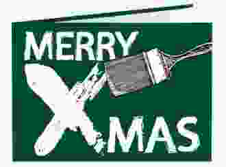 Geschäftliche Weihnachtskarte Pinsel A6 Klappkarte quer gruen