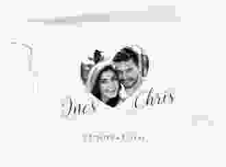 Hochzeitseinladung Dolce A6 Klappkarte quer beige