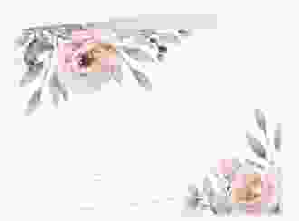 Hochzeitseinladung Perfection A6 Klappkarte quer weiss mit rosa Rosen