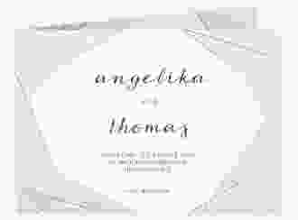 Danksagungskarte Hochzeit Asymmetry A6 Klappkarte quer gruen