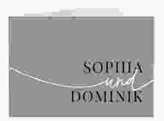 Hochzeitseinladung Easy A6 Klappkarte quer gruen im modernen minimalistischen Design