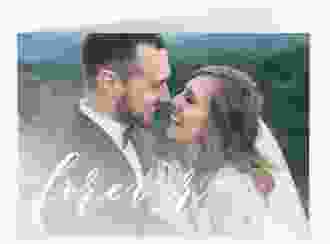 Danksagungskarte Hochzeit Promise A6 Klappkarte quer weiss