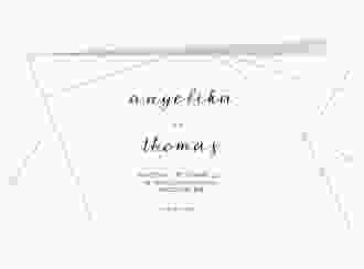 Danksagungskarte Hochzeit  Asymmetry lange Klappkarte quer weiss
