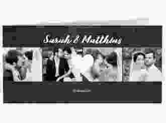 Danksagung Hochzeit Sparkly lange Klappkarte quer gruen