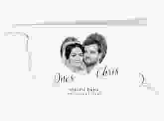 Danksagung Hochzeit Dolce lange Klappkarte quer beige