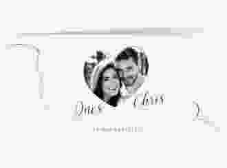 Hochzeitseinladung Dolce lange Klappkarte quer beige