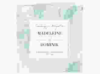 Hochzeitseinladung Marble quadr. Klappkarte gruen