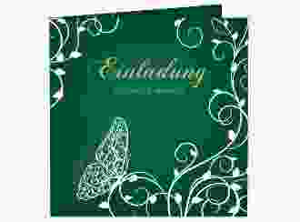 Hochzeitseinladung Eternity quadr. Klappkarte gruen