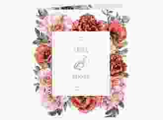 Einladungskarte Hochzeit Amapola quadr. Klappkarte weiss