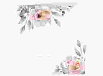 Hochzeitseinladung Perfection quadr. Klappkarte weiss mit rosa Rosen