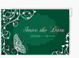 Save the Date-Postkarte Eternity A6 Postkarte gruen