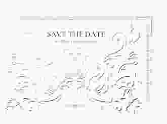 Save the Date-Postkarte Royal A6 Postkarte weiss mit barockem Blumen-Ornament