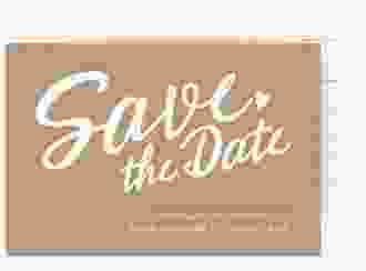 Save the Date-Postkarte Glam A6 Postkarte beige