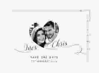 Save the Date-Postkarte Dolce A6 Postkarte beige