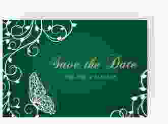 Save the Date-Postkarte Eternity A6 Postkarte gruen