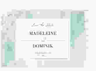 Save the Date-Postkarte Marble A6 Postkarte gruen