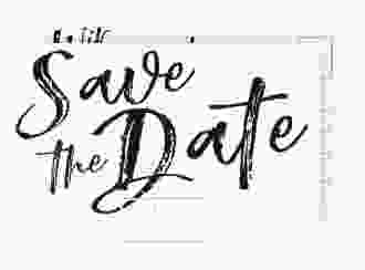 Save the Date-Postkarte Words A6 Postkarte weiss