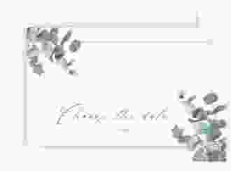 Change the Date-Karte Eucalypt A6 Karte quer weiss mit Eukalyptus und edlem Rahmen