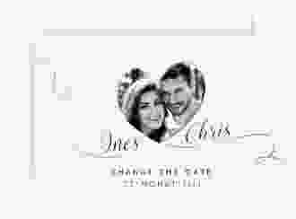 Change the Date-Karte Hochzeit Dolce A6 Karte quer beige