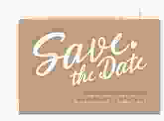 Save the Date-Karte Glam A6 Karte quer beige