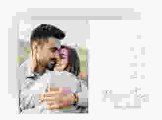 Save the Date-Karte Unser Tag A6 Karte quer weiss mit Foto und großem Datum