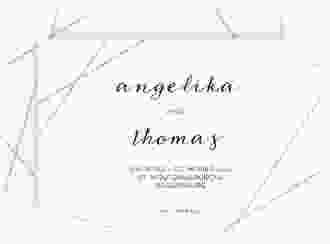Save the Date-Karte Asymmetry A6 Karte quer weiss