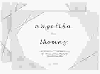 Save the Date-Karte Asymmetry A6 Karte quer gruen
