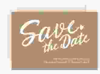 Save the Date-Karte Glam A6 Karte quer beige