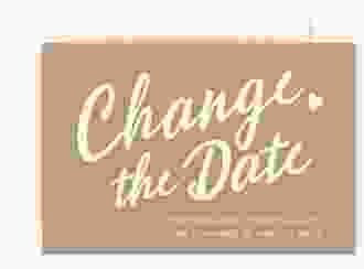 Change the Date-Karte Glam A6 Karte quer beige