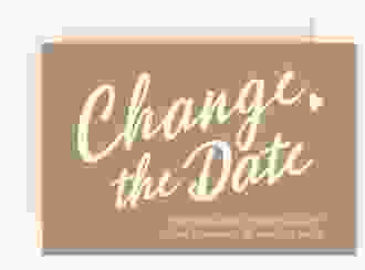 Change the Date-Karte Glam A6 Karte quer beige