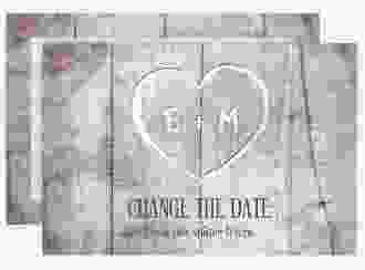 Change the Date-Karte "Wood" DIN A6 quer weiss
