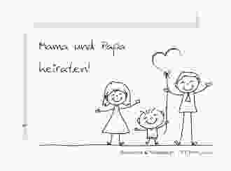 Save the Date-Karte Family A6 Karte quer weiss
