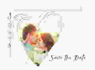 Save the Date-Karte Liebe A6 Karte quer braun