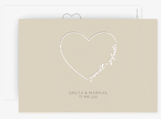 Klick: Details zu Save the Date-Karte "Lebenstraum" anzeigen Save the Date-Karte Lebenstraum A6 Karte quer beige
