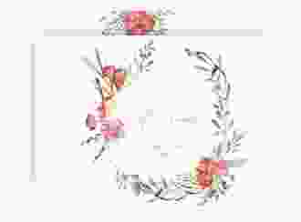 Save the Date-Karte Sommergarten A6 Karte quer weiss