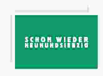 Einladung 80. Geburtstag Gag A6 Karte quer gruen