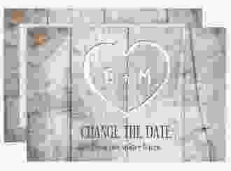 Change the Date-Karte Wood A6 Karte quer weiss