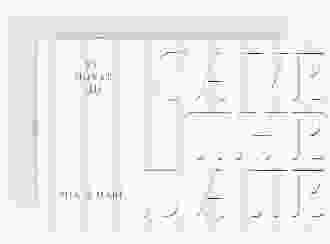 Save the Date-Karte Streifen A6 Karte quer beige