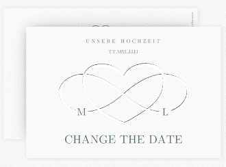 Klick: Details zu Change the Date-Karte "Infinity" anzeigen Change the Date-Karte Infinity A6 Karte quer gruen