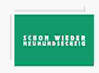 Einladung 70. Geburtstag Gag A6 Karte quer gruen