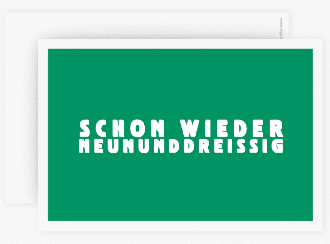 Einladung 40. Geburtstag Gag A6 Karte quer gruen